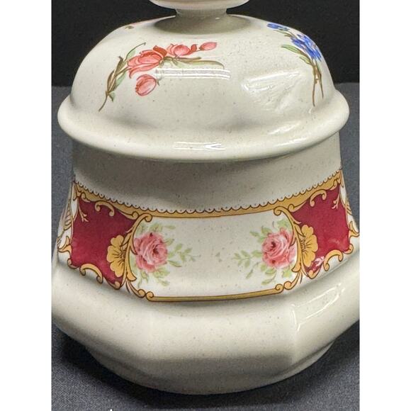 Vintage Covered Jar Trinket Box Sugar Bowl – 4" Tall - Picture 11 of 14